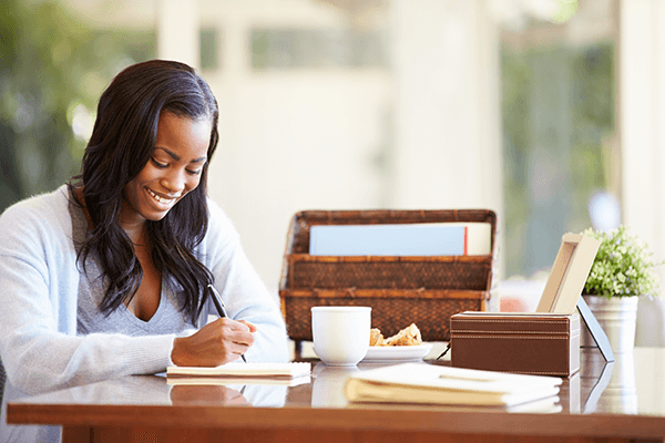 Woman writing 