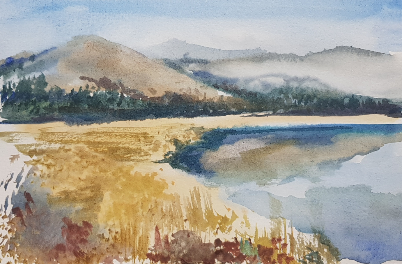 Watercolor Intermediate Class Demo - Continuing Education at Seattle Central College 