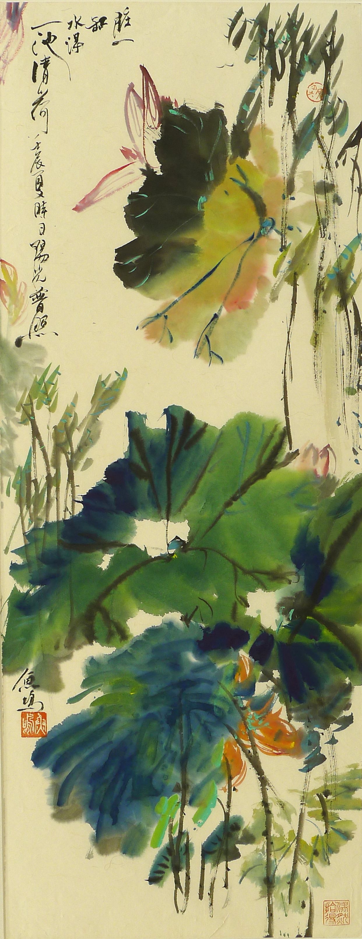 Painting by Yuming Zhu - A Whole Pond of Purity - Continuing Education at Seattle Central College 