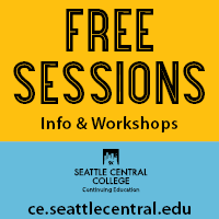 Free Sessions on yellow field and blue field with ce.seattlecentral.edu - Continuing Education at Seattle Central College 