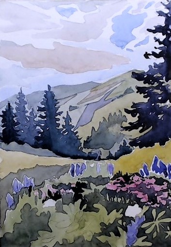 Watercolor Landscapes painting - Continuing Education at Seattle Central College 