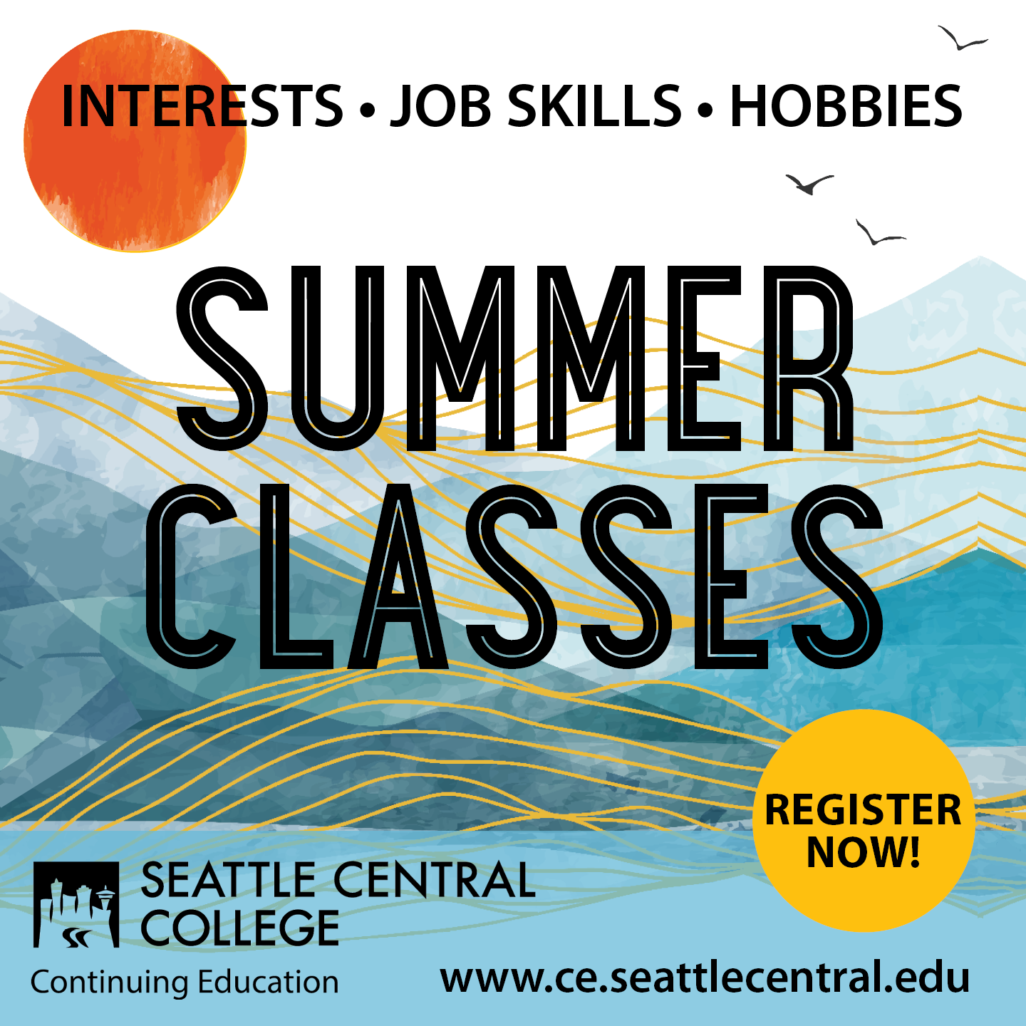 Summer Classes 2024 square - Continuing Education at Seattle Central College