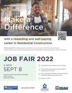 Job Fair in Residential Construction image of flier in small format
